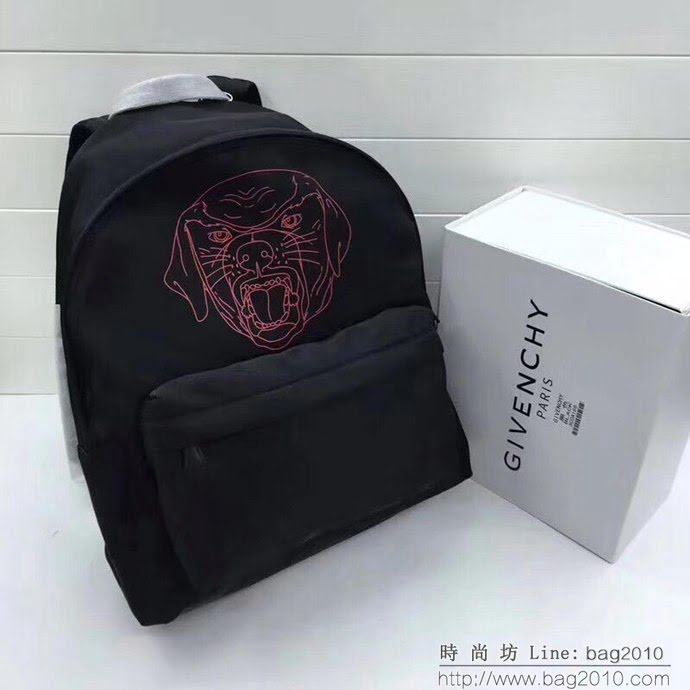 GlVENCHY紀梵希 2019年新款 爆款 帆布背包 配頭層牛皮 織帶＋兩顆小金屬五角星 休閒雙肩包 潮人必備款  tsg1213